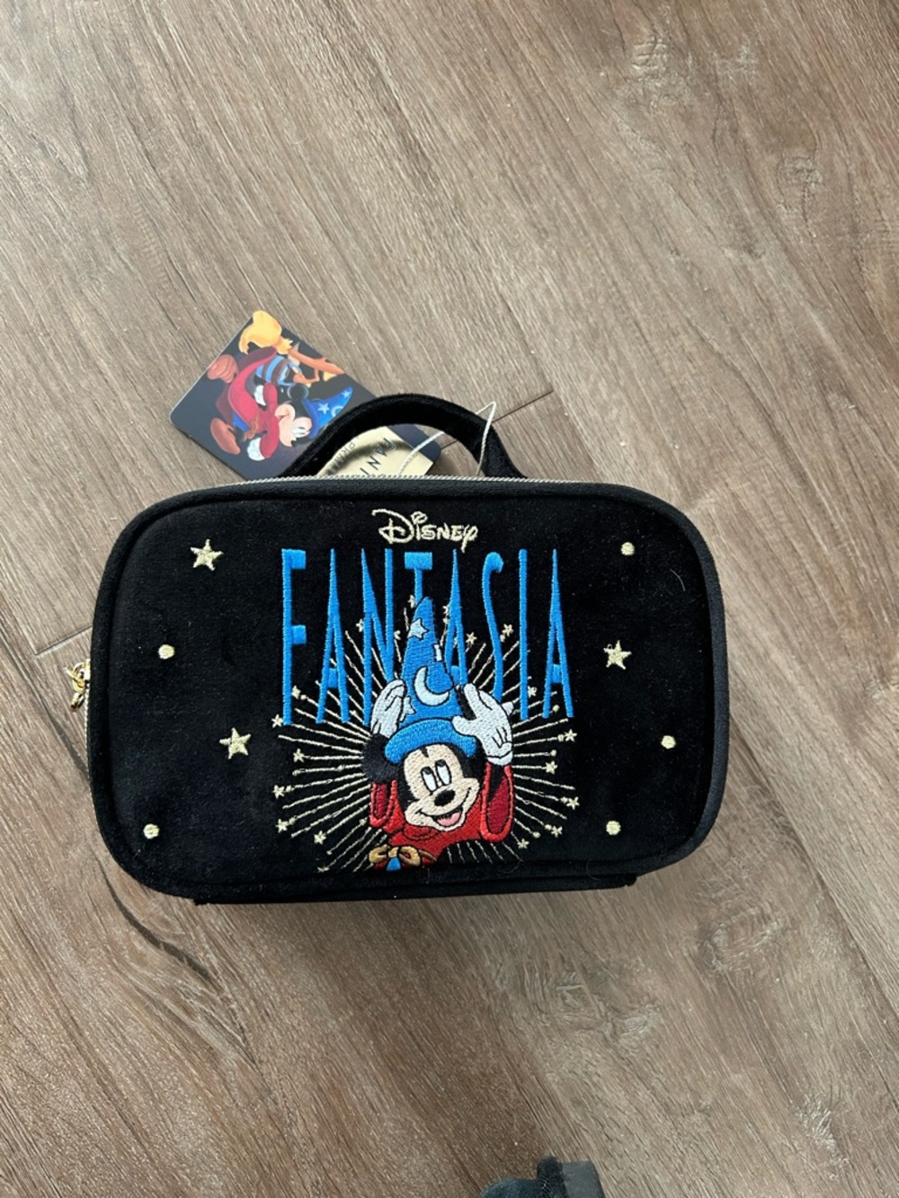 Disney FantasiaNWT  Mickey Black Velvet Cosmetic Bag